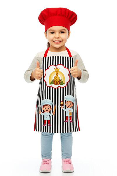 AYSHOME Ays Home Anaokulu Etkinlik Önlüğü Seti (1 önlük 1 şapka)