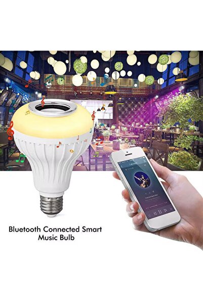 AGUILAS Lambası Bluetooth Hoparlör Rgb Ledli Lamba Kumandalı Müzik Çalar Ampul Renkli Ampul