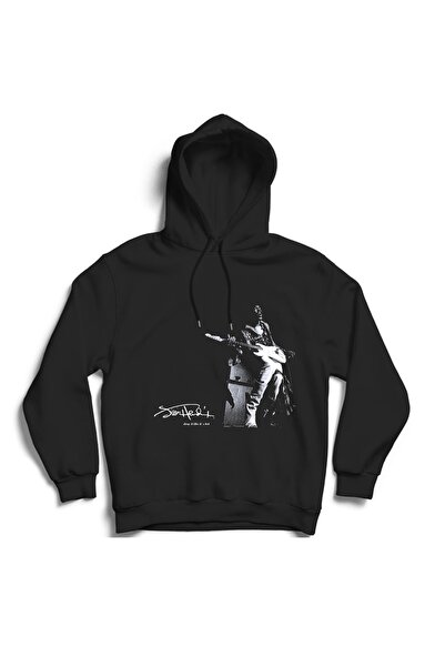 The Fame Jimi Hendrix - Crno-beli rok metal muzički bend Sa kapuljačom dukser...