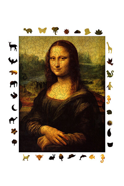WePuzzleUp Ahşap Puzzle - Mona Lisa - 450 Parça, 29x39 cm