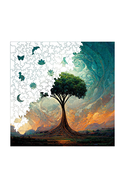 WePuzzleUp Ahşap Puzzle - Yaşam Ağacı - 353 Parça, 29x29 cm