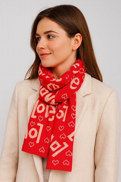 Sebir Moda Love Themed Knitwear Scarf