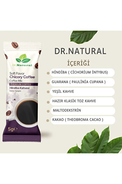 DRNATURAL Hindiba Kahvesi Guarana Içeren Detox Diyet Kahve 30x5 gr (30 GÜNLÜK KULLANIM)
