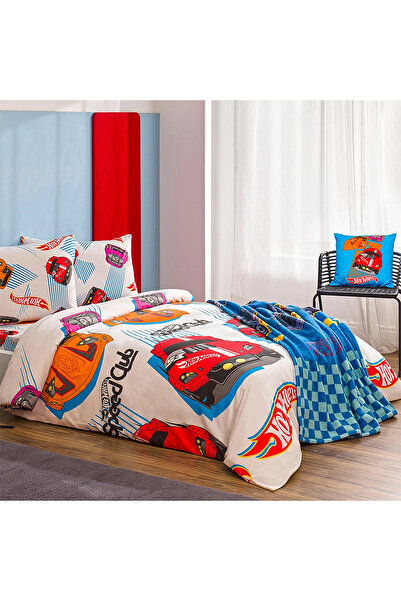 HOT WHEELS Lisanslı Nevresim Seti - Tek Kişilik (1 Adet Nevresim+ Yastık Kılı...