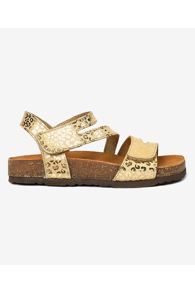 Greyder Kız Çocuk Leopar Baskılı Hakiki Deri Sandalet 4Y5ZS65896