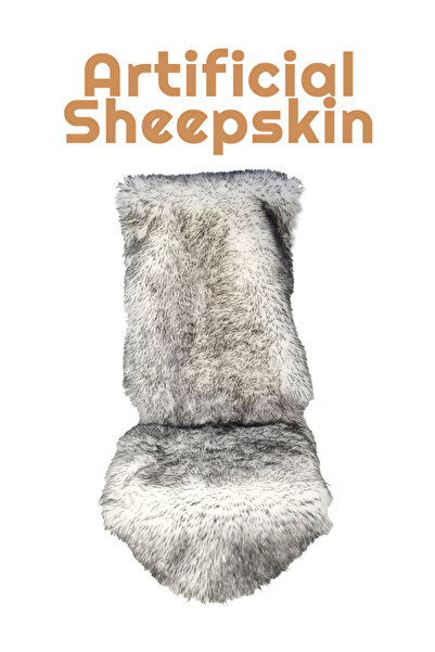 Generic غطاء مقعد سيارة من جلد الغنم الفاخر - صوف نقي 100%، ناعم ورقيق، مقاس ...