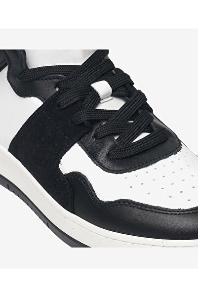 Greyder Erkek Siyah Beyaz Hakiki Deri Sneaker Bot 3K1SB75175