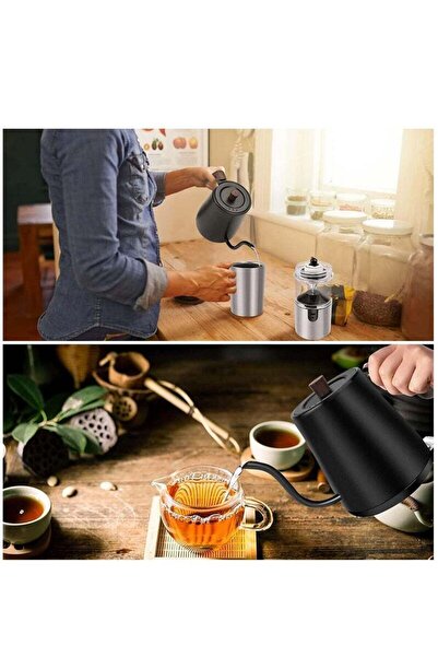 COOYA Temperature Control Electric Kettle, Pour Over Kettle, 1000W Rapid Heating Electric Boiler (Black)