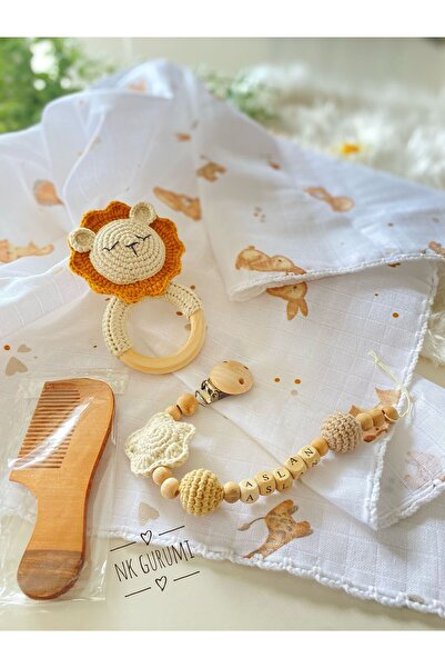 NK GURUMİ Amigurumi Çıngıraklı Battaniyeli 4lü Set