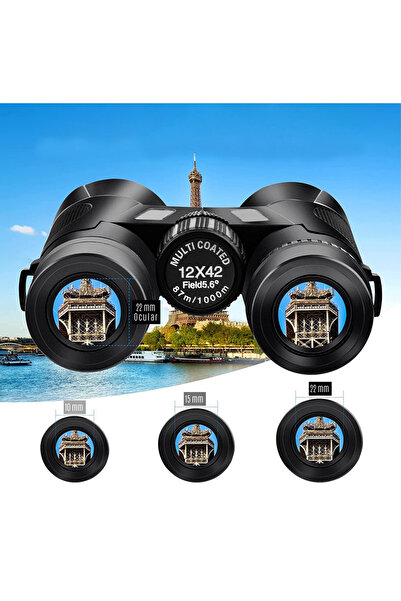 LEBLOU D-Optics Professional 12x42 HD Binoculars Package, BAK-4 Prism FMC Lens, with Tripod and Accessories