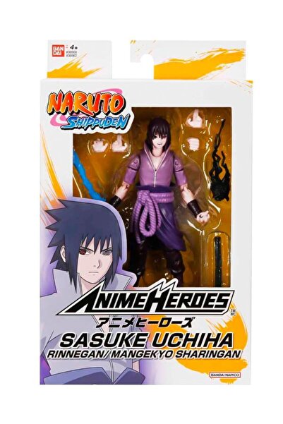 BANDAI Anime Heroes Naruto Shippuden Sasuke Uchiha Action Figure 16cm 36962