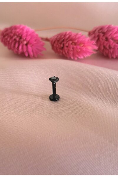 Bylin ZİRKON TAŞLI %100 CERRAHİ ÇELİK LABRET DUDAK PIERCING /KULAK PİERCİNG -...