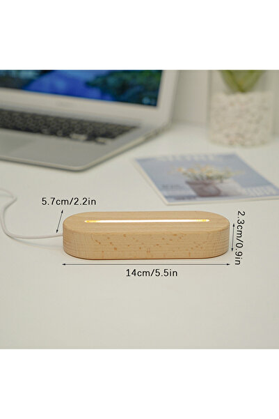 Choice حامل مصباح مضيء من الخشب الصلب A3 DIY ثلاثي الأبعاد من الأكريليك LED قاعدة إضاءة ليلية من الخشب الصلب لتزيين الغرفة Li