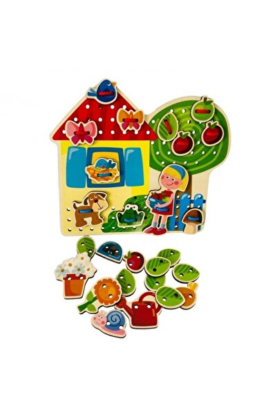 Ludinoo Jucărie de Cusut cu Șnururi – Casa și Grădina (3+)