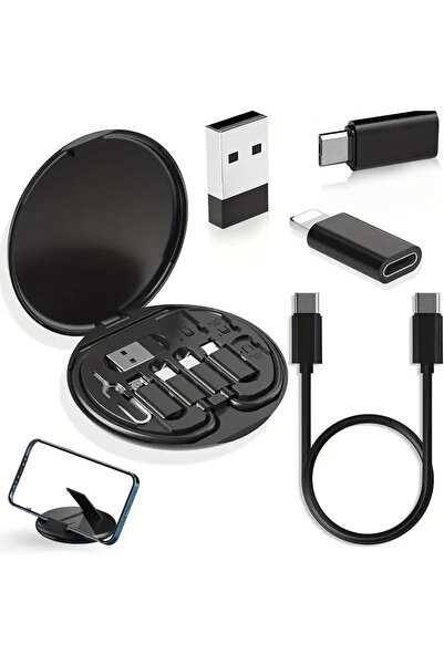 TOYFEST 60W Çok Fonksiyonlu USB Veri Şarj Kablosu Seti - Type-C Micro USB Lig...