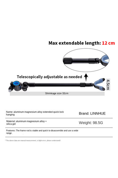 Choice ملحقات بطارية LINNHUE السوداء دعامة تعليق خلفية لقضيب الصيد دعامة متعد...