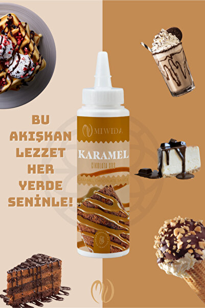 Miwida Karamel Sos - Pratik Waffle, Pankek, Krep, Kruvasan ve Tatlı Sosu 330 Gr