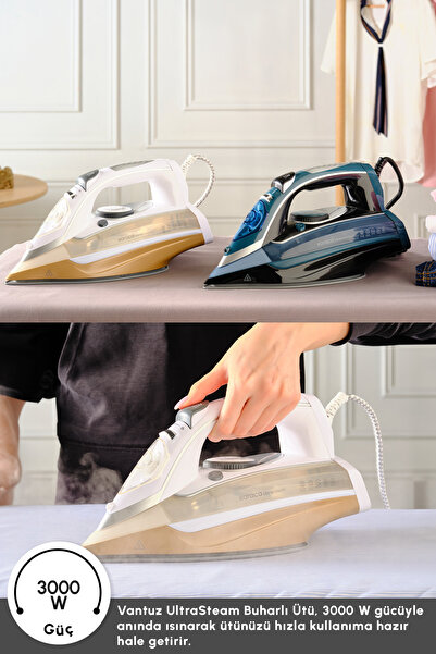 Karaca Suction Cup Ultrasteam Steam Iron White 3000 W