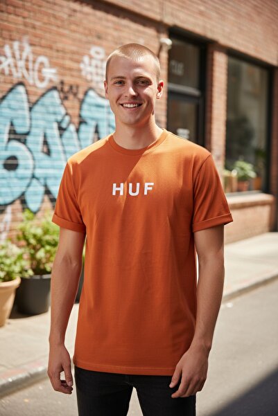 HUF Baskılı HUF T-Shirt