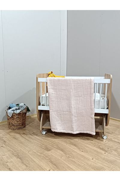 destinyhometex لحاف موسلين وردي 6 طبقات / لحاف أطفال 100×120 سم