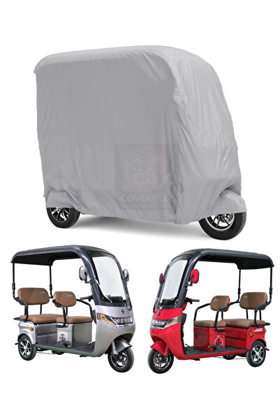 CoverPlus Arora FELIX PRO Branda Elektirikli Motor Brandası 3 Tekerli Motor Branda Örtü Çadır Kabinli Uyumlu