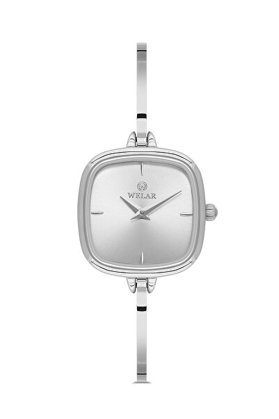 Welar Wel 2501-1 Kadın Kol Saati –Yarım Kelepçe Model, Gümüş Renk, 3 ATM Suya...
