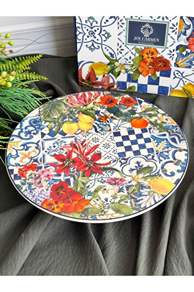 ROSSEV Italy Garden Pedestal Cake Stand Round