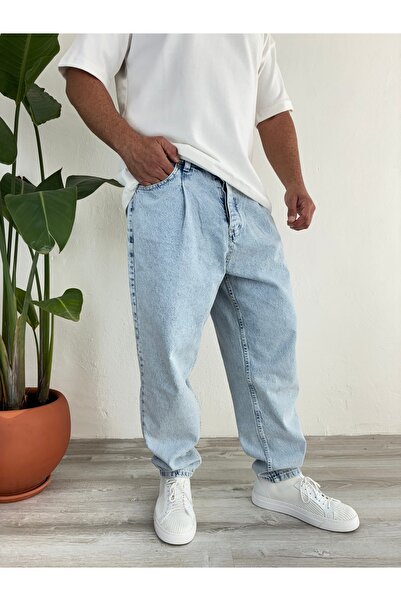 LudoWear Buz Mavisi Balon Jean Kot Pantalon