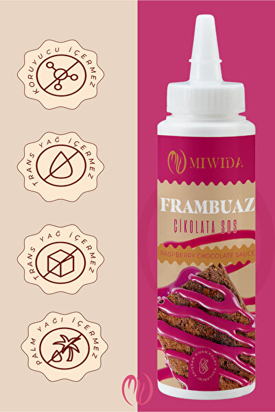 Miwida Frambuaz Aromalı Sos - Pratik Waffle, Pankek, Krep, Kruvasan ve Tatlı ...