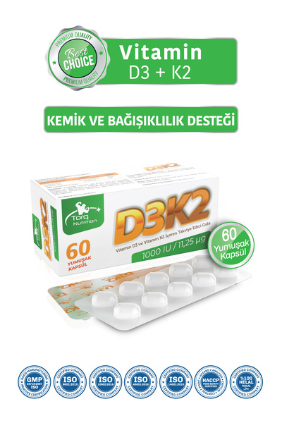 Torq Nutrition D3K2 (1000 Iu / 11.25 Mcg) - 60 Soft Capsules