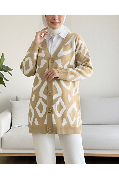 Modamorfo Ζακέτα με πλεκτό με λαιμόκοψη V με κουμπιά