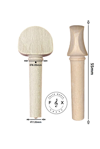 felix music house saz burgusu - ak gürgen - takım(7adet)-7.35 traşlanmış ölçü