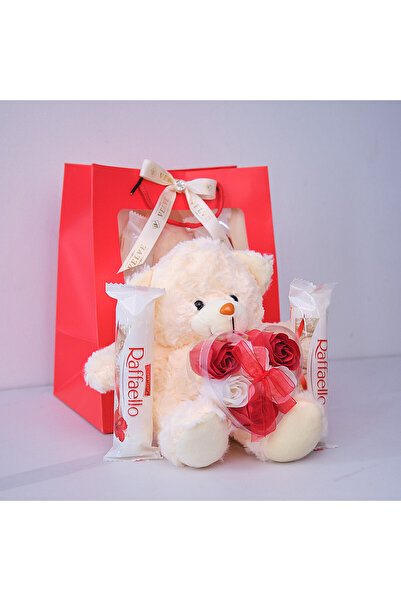velve Ειδικό σετ δώρου για την ημέρα του Αγίου Βαλεντίνου, με αρκουδάκι, τρια...