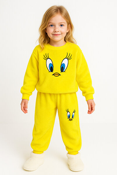 MUSCO Children's Set Winter Fleece Plush Civiv Twety Model Top and Bottom Set