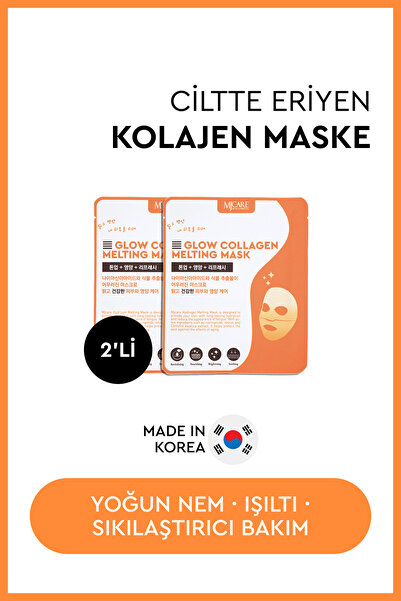 Mjcare Glow Collagen Melting Mask - Hydrojel Şeffaflaşan Eriyen Maske 2'li