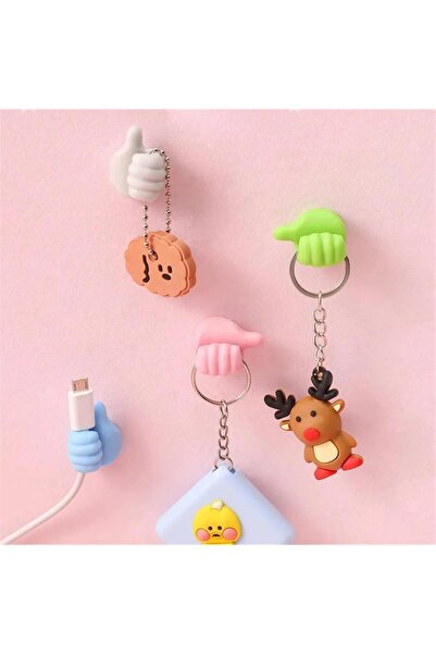 VAN VLECK El Şeklinde Kablo Tutucu – Yapışkanlı, Kablo Düzenleyici ve Sabitleyici | 1 Adet | Çok Renkli