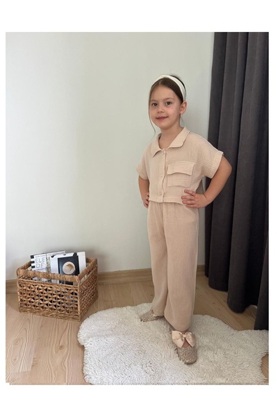 My Kids Wear Set pentru fetiță din țesătură muselină