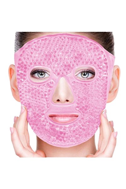 Naturachi Pembe Boncuklu Soğuk Sıcak Jel Yüz Maskesi Buz Rahatlatıcı Kozmetik...