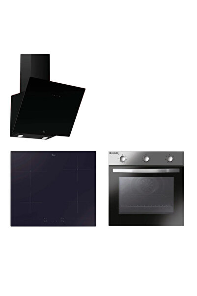 Hoover 3'lü Ankastre Set (HDG6C1GBTK Davlumbaz-HH64CCB Ocak-HON602X-TN Fırın)