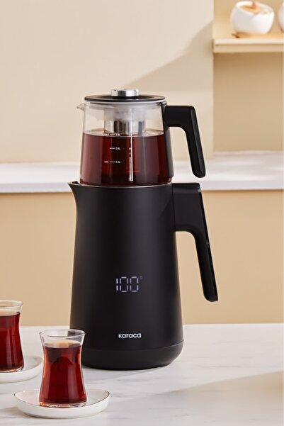 Karaca Cool Touch 1502 Double Wall Digital Display Tea Machine Black