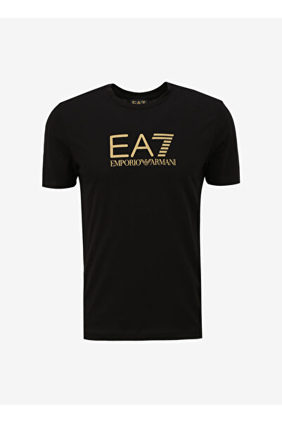 EA7 Bisiklet Yaka Siyah Erkek T-Shirt 3DPT08PJM9Z