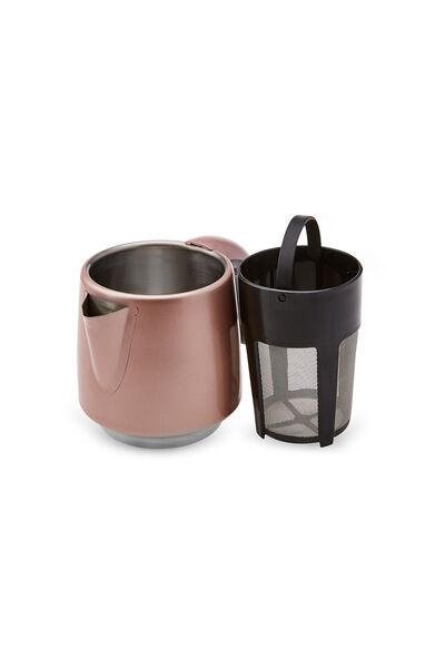Karaca Daystar Çelik Demlikli 2 In 1 Çay Makinesi Ve Su Isıtıcı Kettle Rosegold