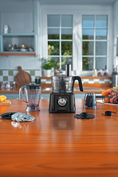 Karaca Mastermaid Power 10 In 1 Matte Black Food Processor, Blender Set 2000w