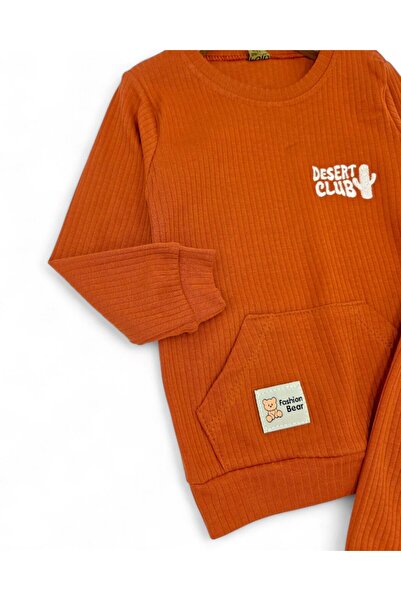 voyyo kids baby Baby Boy Ribbed, Seasonal 6-9-12-18-24 Month Cactus Embroidered Long Sleeve Top and Bottom Set