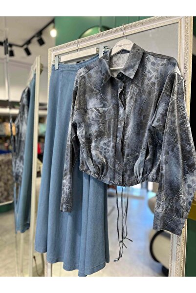 MERAM BUTİK Zühre Seal Suit - Blue - 42