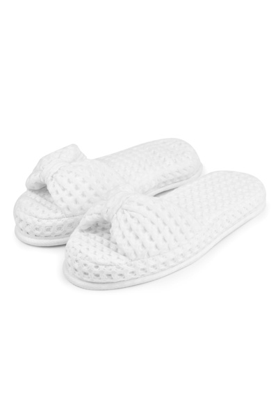 OEM Women's house or SPA slippers, Waffle model, premium hotel quality, with thick sole, cotton