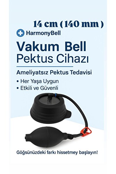 Vakum Bell Silikonlu Göğüs Vakum Sistemi 14 Cm(140MM) Çap /kunduracı Göğsü/pektus Ekskavatum
