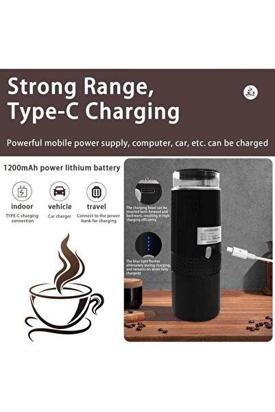 fulina Portable Capsule Coffee Maker,Portable Espresso Maker,,Capsule Coffee Machine for Office,Traveling,B