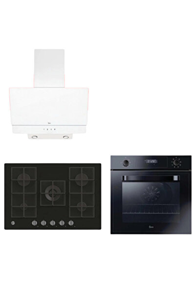 Hoover Milora Ankastre Set (HOT3051BI/E Fırın + HVG74K3B 75 cm Ocak + HDG6C2GWTK Davlumbaz)