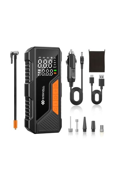 Rico Professional Şarjlı Dijital Hava Kompresörü 150 PSI LED Işıklı Taşınabilir